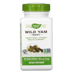 Дикий ямс, Wild Yam, Nature's Way, корінь, 425 мг, 180 капсул - фото
