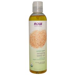 Кунжутное масло, Sesame Seed Oil, Now Foods, Solutions, 237 мл - фото