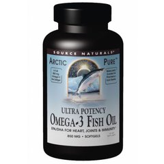 Омега-3 рыбий жир, Omega-3 Fish Oil, Source Naturals, арктический, 850 мг, 60 капсул - фото