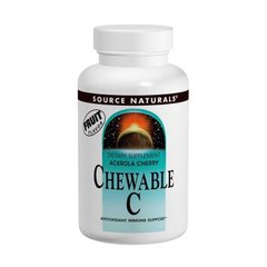 Витамин С (вишня), Chewable C, Source Naturals, 500 мг, 250 таблеток - фото