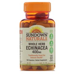Ехінацея, Echinacea, Sundown Naturals, 400 мг, 100 капсул - фото