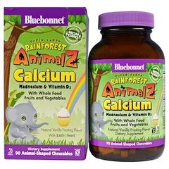 Жевательный кальций магний Д3 (ваниль), Calcium Magnesium & Vitamin D3, Bluebonnet Nutrition, 90 животных - фото