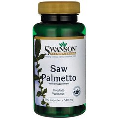 Со пальметто, Saw Palmetto, Swanson, 540 мг, 100 капсул - фото