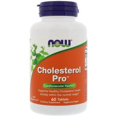 Підтримка рівня холестерину, Cholesterol Pro, Now Foods, 60 таблеток - фото