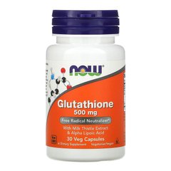 Глутатион, Glutathione, Now Foods, 500 мг, 30 капсул - фото
