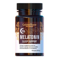 Мелатонін, GoldenPharm, 3 мг, 60 капсул - фото