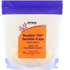 Пустые капсулы "00", Double "00" Gelatin Caps, Now Foods, 750 капсул - фото