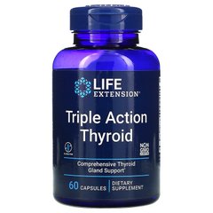 Підтримка щитовидної залози: тироїд потрійної дії (Thyroid), Life Extension, 60 капсул - фото