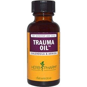 Масло против травм, Trauma Oil, Herb Pharm, экстракт трав, 30 мл - фото