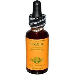 Гуггул, экстракт, Guggul, Herb Pharm, органик, 30 мл - фото