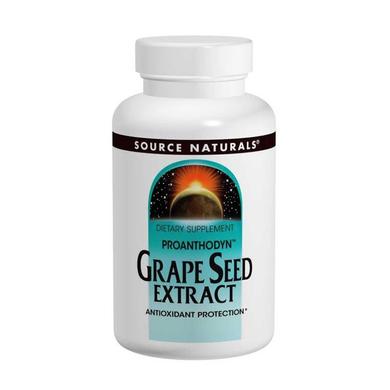 Екстракт виноградних кісточок (Grape Seed), Source Naturals, 100 мг, 120 капсул - фото