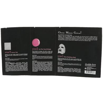 Платиновий гарячий рожевий комплект маски для обличчя, Double Dare, 1 комплект - фото