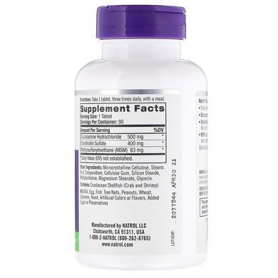 Глюкозамин, Хондроитин и MSM, Natrol, 90 таблеток - фото