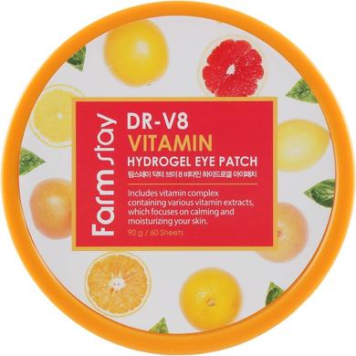 Вітамінні патчі для очей, Dr-V8 Vitamin Hydrogel Eye Patch, FarmStay, 60 шт - фото