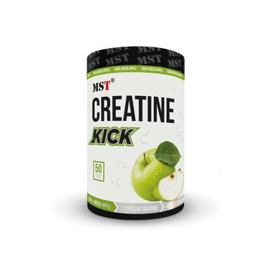 Креатин, Creatine Kick Green Apple (7 креатинів в 1), MST Nutrition, смак зелене яблуко, 500 г - фото