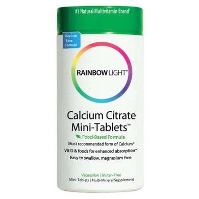 Цитрат кальция (Calcium Citrate), Rainbow Light, 120 мини таблеток - фото