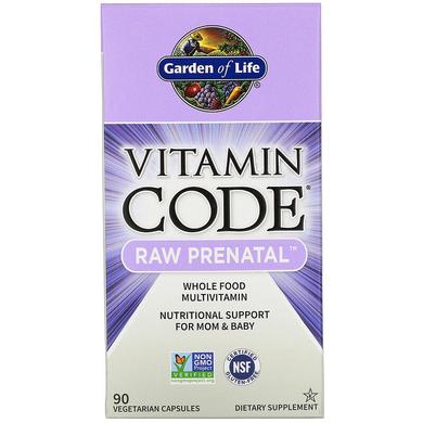 Витамины для беременных, Vitamin Code Raw Prenatal, Garden of Life, 90 капсул - фото