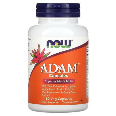 Витамины для мужчин Адам, Adam Men's Multi, Now Foods, 90 капсул - фото