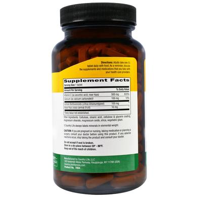 Буферізірованний вітамін С, Country Life, 500 мг, 250 таблеток - фото