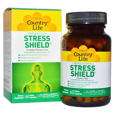 5-НТР стрес щит, Stress Shield, Country Life, 60 капсул - фото