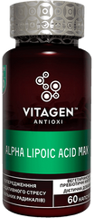 Альфа-ліпоєва кислота, Alpha-Lipoic Acid Max, Vitagen, 60 капсул - фото