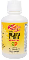 Мультивітаміни для дітей, Advanced Multiple Vitamin, GreenPeach, 473 мл - фото