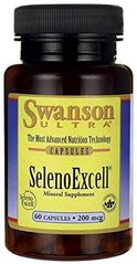 Селен, Ultra Selenoexcell, Swanson, 200 мкг, 60 капсул - фото