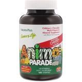 Вітаміни для дітей, Children's Chewable Multi-Vitamin, Nature's Plus, Animal Parade, смак вишні, 180 животных - фото