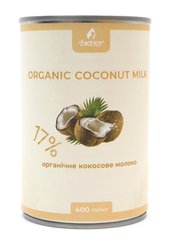 Молоко кокосовое (17%) органическое, Їжеко, 400 мл - фото