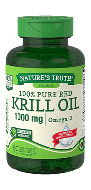 Масло криля, Krill Oil, Nature's Truth 2000 міліграма, 60 м'яких таблеток - фото