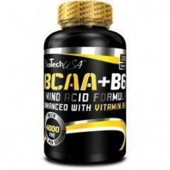 Аминокислоты BCAA + B6, BioTech USA, 100 таблеток - фото