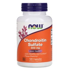 Хондроитин сульфат, Chondroitin Sulfate, Now Foods, 600 мг, 120 капсул - фото