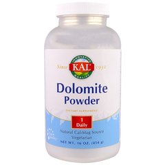 Порошок доломита, Dolomite Powder, Kal, порошок, 454 г - фото