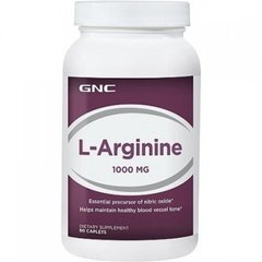 L-Аргінін 1000, Gnc, 180 капсул - фото
