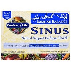 Иммунный баланс для синусов, Immune Balance, Garden of Life, 30 капсул - фото