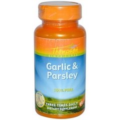 Чеснок петрушка, Garlic & Parsley, Thompson, 90 капсул - фото