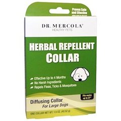 Ошейник от блох для больших собак, Repellent Collar, Dr. Mercola, 42,52 г, 1 штука - фото