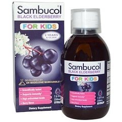 Черная бузина, Black Elderyberry, Sambucol, для детей, 230 мл - фото