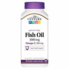 Рыбий жир, Fish Oil, 21st Century, 1000 мг, 90 капсул - фото