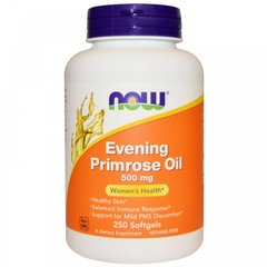 Масло вечерней примулы, Evening Primrose Oil, Now Foods, 500 мг 250 капсул - фото