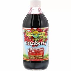 Клюквенный концентрат, Pure Cranberry, 100% Juice Concentrate, Dynamic Health Laboratories, 473 мл - фото