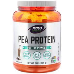 Гороховый протеин, Pea Protein, Now Foods, Sports, шоколад, 907 гр - фото