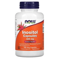 Инозитол, Inositol, Now Foods, 500 мг, 100 капсул - фото
