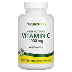 Вітамін С, Vitamin C, Nature's Plus, 1000 мг, 180 таблеток - фото