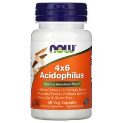 Пробиотики, Acidophilus, Now Foods, 60 капсул - фото