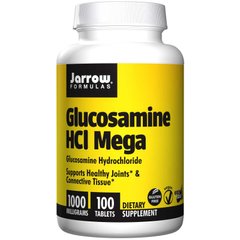 Глюкозамин, Glucosamine HCL, Jarrow Formulas, 1000 мг, 100 таблеток - фото