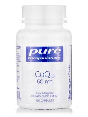 Коэнзим Q10, CoQ10, Pure Encapsulations, 60 мг, 120 капсул - фото