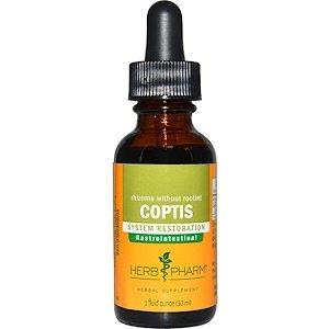 Коптис, Coptis, Herb Pharm, экстракт корневища, 30 мл - фото