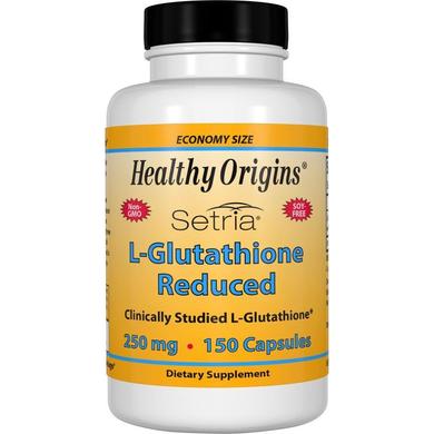 Глутатіон, L-Glutathione, Healthy Origins, Setria, знижений, 250 мг, 150 капcek - фото