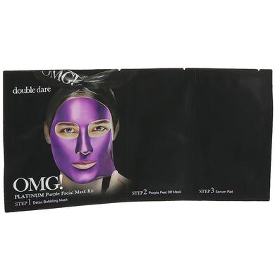 Платиновий фіолетовий комплект маски для обличчя, Double Dare, 1 комплект - фото